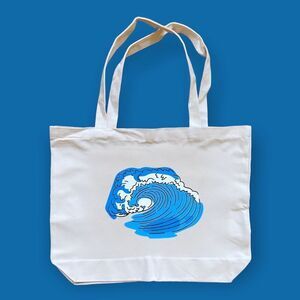 NWT Wool + Pepper Co. WAVE Canvas Cotton Tote Bag